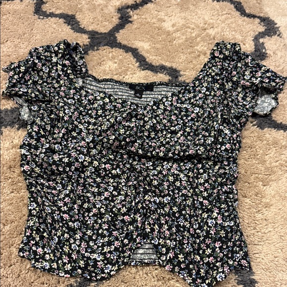 BCX Black and White Floral Blouse - Picture 1 of 3